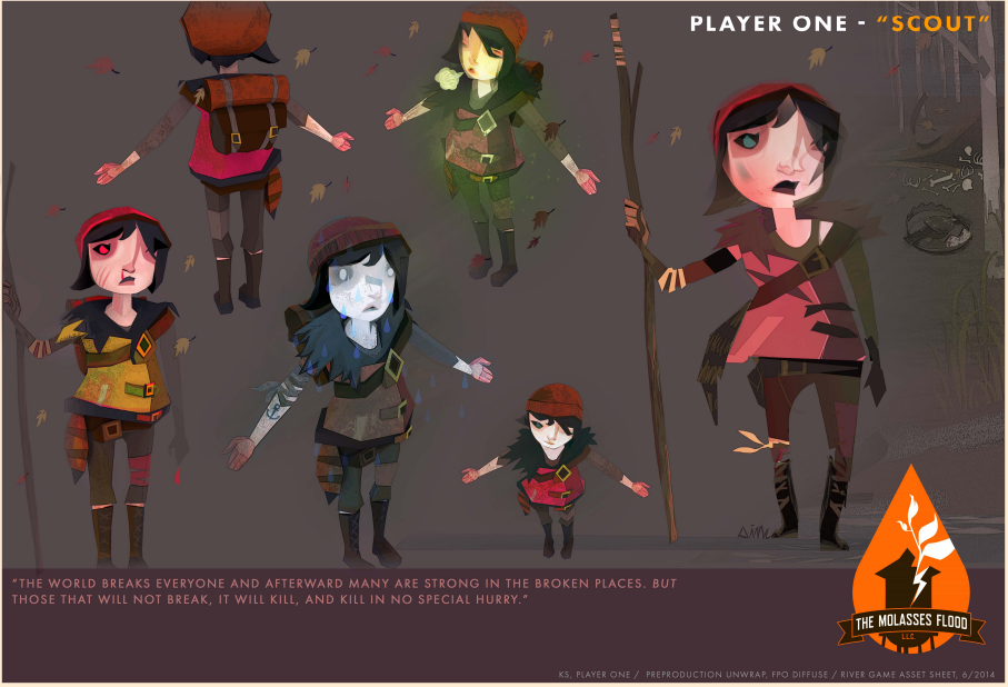 Detailed concept art of the main character.