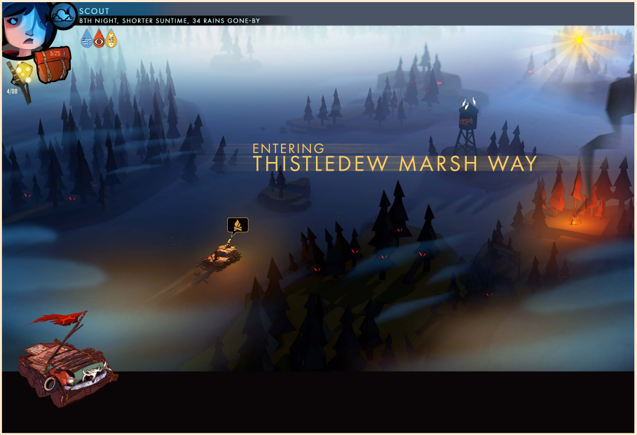 An in game screenshot of the player entering thisledew marsh way