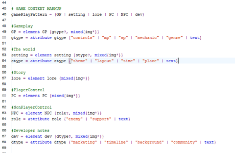 View of updated schema.